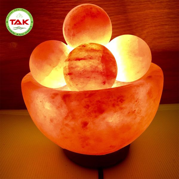 Đèn đá muối hình bát - tài lộc